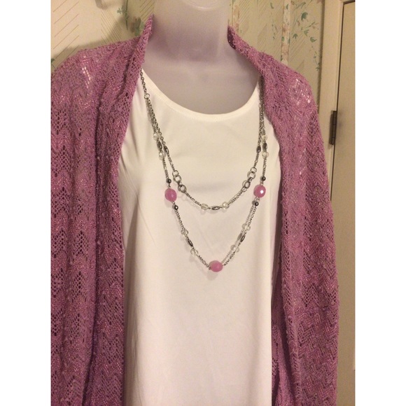 Alfred Dunner White and Purple Lace 2-in-1 Top - Picture 2 of 6